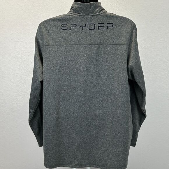 Spyder Active Pro Web 1/4 Zip T Shirt Mens X-Large Long Sleeve Base Layer Gray - Picture 3 of 8